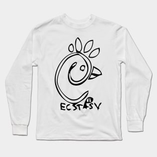 Ecstasy Doodle Black Long Sleeve T-Shirt